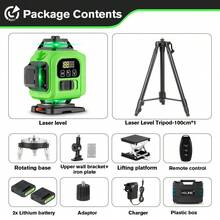 Yofidra 16 Lines 4D Laser Levels 360 Horizontal Vertical Green Line Laser Level Self-Leveling Measure Leveling Tool,Essential Tools - UK Plug(220-240V) - View 12