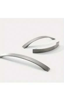 4 buc Mânere de sertar în stil european și american modern - Mânere de sertar din aliaj de aluminiu periat, nichel lustruit, design curbat pentru dulapuri, uși, dulapuri - Feronerie durabilă și elegantă pentru decorul casei