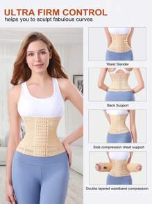 1pc Women's Breathable Mesh Waist Trimmer Belt, Abdominal Control & Shaping Waist Trainer