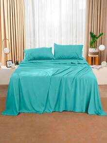 Premium Percal Flex Fitted Sheet - LC - verde menta - Ver 4
