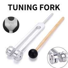 NetHong Professional Tuning Fork Hammer Set - 128Hz Healing Frequency For Sound Therapy - Silver - View 3