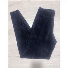HIGH WAIST VELVET PANTS - Black - View 3