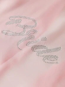 1PC Wedding Bridal Bridal Tinted Robe Silk Robe Wedding Makeup Advanced Dressing Gown Suitable For Hotels, Wedding Parties, Protective Party Wear - Hot Diamond Pink Bride - View 5