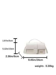 Niche Vintage Handbag: High-End Fashion Single-Shoulder Versatile Textured Small Square Bag, Crossbody/Top-Handle Design. Light Luxury Letter Solid Color Handheld Small Square Bag With Elegant Appeal.