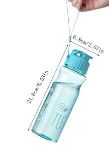 زجاجة مياه بلاستيكية جديدة للرياضة والخارج مع غطاء قلاب، كوب مياه يومي للطلاب له مقبض