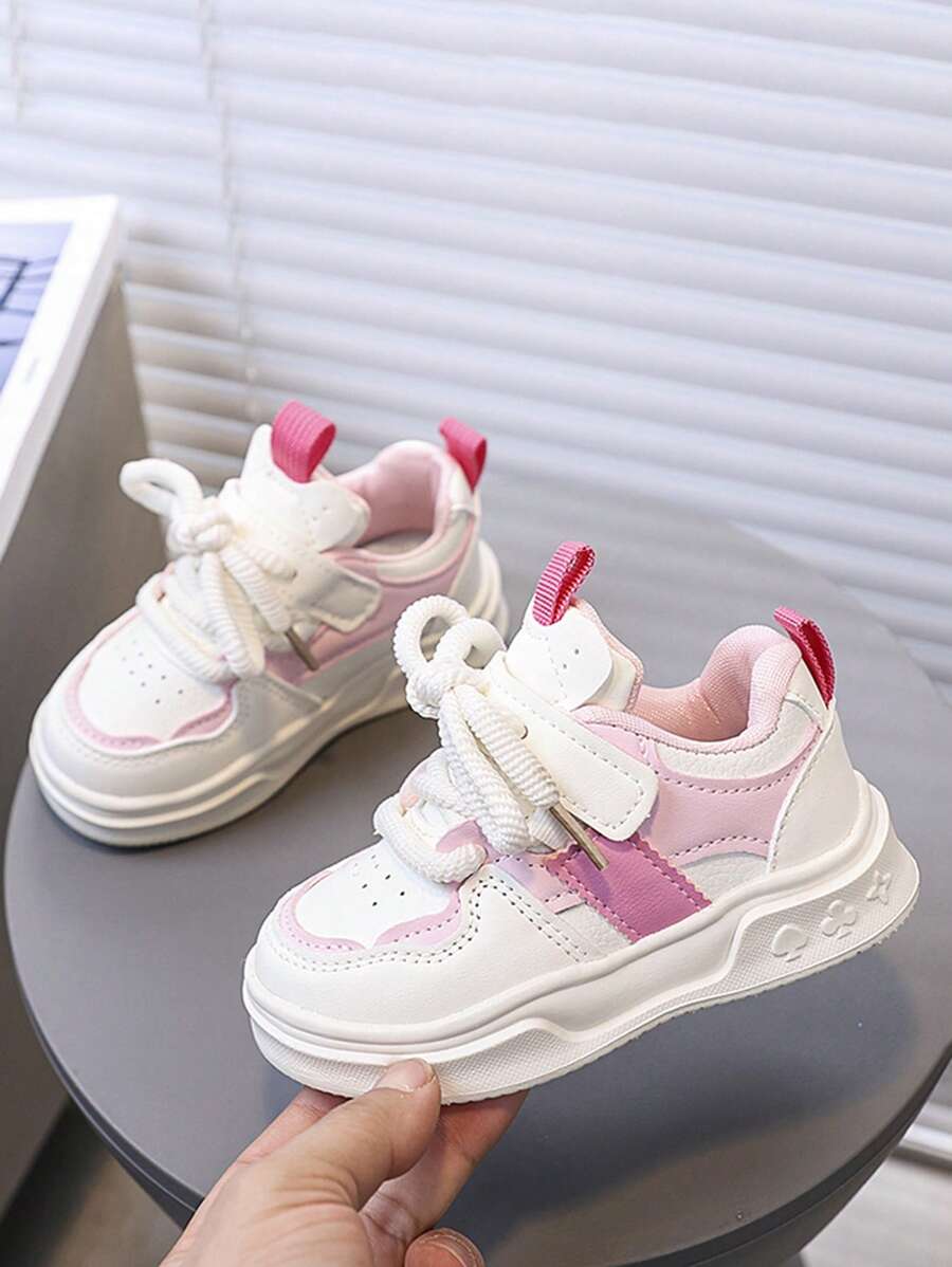 2025 Herbst Neue Kinder Sportschuhe mit Lederoberseite, koreanische Version weiche Sohle Mädchen Segeltuch Schuhe, rutschfest & bequeme Kinder Freizeitschuhe