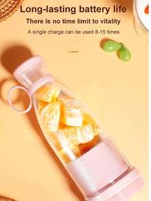 新款便携式榨汁杯，适合家庭和学生宿舍使用，容量380毫升，电动搅拌器，可制作奶昔和冰沙，一次充电可使用8-15次。 - 彩色 - 查看 6