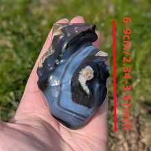 1 pièce de sculpture en forme de cœur en matériaux mixtes, sculpture en quartz rose/fluorite de plume/agate volcanique/agate mousse, parfait pour la collection de la maison et cadeau pour la Saint-Valentin et les vacances, décoration artistique parfaite pour la maison, cadeau en pour les parents