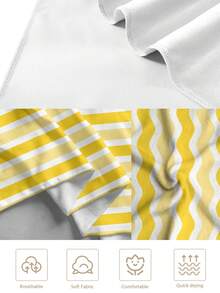 大号、柔软、吸水的情侣条纹沙滩巾 - 现代针织面料，非常适合旅行、度假、泳池和露营 - 棕色和绿色可选，旅行必备现代针织毛巾吸水材料