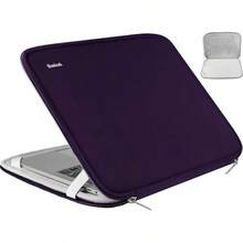 Funda para portátil de 15.6 pulgadas, cubierta protectora a prueba de golpes y duradera, maletín con tapa compatible con portátiles de 15.6 pulgadas de HP, ASUS, etc., color negro - Morado oscuro - Ver 12