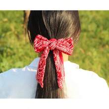 Scrunchie Hair Accessories - Chiffon Hair Scarf Bandana, Scrunchies, Ribbons, Ponytail Holders, And Bow Scrunchies For Women (6PCS) - NO1 - 查看 5