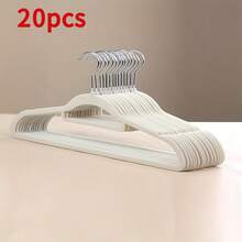 40/20/10/5/1 pezzi Grucce in velluto extra resistenti con gancio rotante a 360° - Non scivoloso, salva spazio per cappotti, pantaloni e abiti, grucce in plastica bianca, adatte per rastrelliera, facile installazione, grucce in velluto. Design non scivoloso per le spalle, senza cuciture, ultra sottile, adatto per armadi per adulti, organizzatore salvaspazio per armadi, superficie rivestita in polvere, adatto per camera da letto, scuola, conservazione domestica