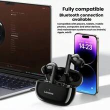 Lenovo Căști Bluetooth True Wireless TA210, semi-intraauriculare, Bluetooth 5.4, cu anulare activă a zgomotului, negre