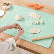 2 pezzi/1 pezzo Tappetino da forno in silicone di grandi dimensioni da 70 cm, 65 cm, 50 cm con cerchi per la dimensione della torta, resistente al calore, antiaderente per infornare, cuocere pancake e pizza, impastare la pasta, tappetino da cucina per pasticceria, essenziale domestico igienico e pratico