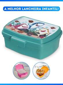 Plastic School Lunch Box For Children With Dividers And Locks - Oceano - View 2