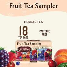 Celestial Seasonings Fruit Tea Sampler Herbal Tea Variety Pack, Caffeine Free, 18 Tea Bags Per Box - 18 Count (Pack Of 1) - View 2