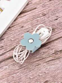 10pcs/5PCS/1pc Fashionable Heart-Shaped Leather Cable Organizer - Available In Multiple Colors, With A Portable And Anti Loss Design, Perfectly Compatible With Mobile Data Cables And Headphone Cables - Flower Style-multicolor - View 6