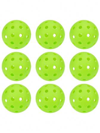 9pcs Golf Plastic Training Balls 26 Holes Competitive Sports Professional Hole Training Balls Indoor Outdoor