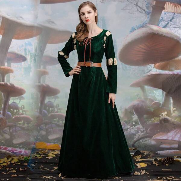 Costume di cosplay da leggenda coraggiosa, costume da principessa Melinda, costume di cosplay di Ognissanti, costume da regina