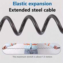 1 便携式防盗密码锁，自行车锁，头盔锁，加厚防剪，防水防锈，坚固耐用，防盗性能强，弹性伸缩延长钢缆，锁定空间大，适用于自行车