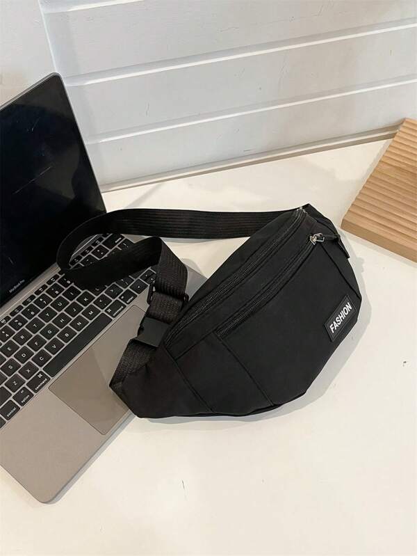Fashionable Solid Color Zippered Waist Bag, Corduroy Chest Bag, Suitable For Shopping, Wallet, Young Women, College Students, Newcomers, White-Collar Workers. They Are Perfect For Offices, Colleges, Jobs, Business, Commuting, Outdoor Activities, Traveling And Outings