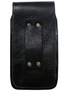 Funda para celular cuero tipo vaqueta modelo jinete de rodeo color negro medidas grandes 17.5 x 8.5 cm funda clásica resistente para múltiples celulares regalo western country - Negro - Ver 2