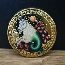 1 枚十二星座硬币彩色镀金纪念币，是天秤座、水瓶座、射手座、金牛座、狮子座、双鱼座、双子座、巨蟹座、天蝎座、摩羯座、白羊座、处女座的完美礼物 - 多色-彩色 - 查看 17
