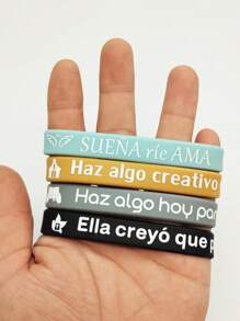 Set de 6 piezas/12 piezas de pulseras de silicona con versículos bíblicos inspiradores, diseño multicolor para uso diario y como regalo