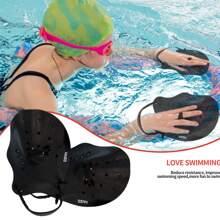 Paletas de entrenamiento de natación profesionales con correas ajustables - Paleta de mano hidrodinámica para adultos, equipo de natación unisex con diseño ergonómico, accesorios de natación (1 par), artículos esenciales de playa, accesorios de playa, flotador de piscina