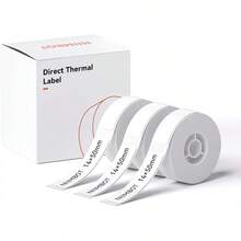 - Cinta para etiquetadora D11/D110/D101, 12 x 40 mm, 480 etiquetas, 3 rollos, blanco - 14x50mm blanco - Ver 2