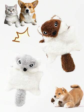 [ Crinkle Cat Plaything] 1pc Whisker Wonders Interactive Cat Toy, Squeaky Plush Mouse With Crinkle Paper, Soft Pet Plaything, Teeth Grinding, Self-Entertainment, Suitable For All Cat Breeds, Battery-Free