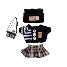 6.69 pollici Vestiti di bambola, compatibili con , include 3 outfit - cappello secchio alla moda, maglione e set di pantaloni o gonna, adatto per bambole di 6.69 pollici, accessori carini per bambole per giochi e esposizione (scarpe e bambola non incluse)