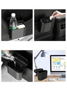 Thùng rác ô tô có nắp - 4 cuộn túi đựng rác, chống rò rỉ, thùng rác treo di động để sắp xếp đồ đạc trên xe - Phù hợp với nhiều loại xe - Nhiều màu - Xem 8