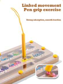 Wooden Magnetic Mushroom Maze, Wooden Color Classification Maze, Montessori Color And Number Classification Board, Montessori Fine Motor Skills Toys, Magnetic Toys, Magnetic Games, Suitable For Children Aged 3+