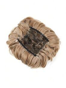 大号玫瑰花蕾发髻发片卷曲盘梳夹式马尾凌乱发髻接发发圈高髻合成易拉伸发髻发片适合女士婚礼派对 - 彩色 - 查看 4