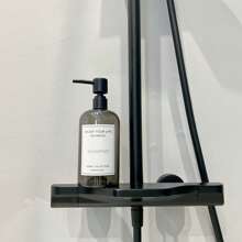 3pcs/Set 500ml/16oz Black Opaque Shoulder Cream Lotion Refillable Pump Bottles, Suitable For Shower Gel, Shampoo, Conditioner, Bathroom Use