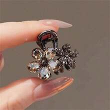 Elegant Flower Hair Clip - Small Metal Hair Claw, Taming Flyaway Hair, Embellishment Women, Fall, Travel, Hair Tools, Accessories Women, Hair Stuff, Fall, Women, Hair Tools, Hair Stuff, Stuff, Beauty Accessories, Gifts, Travel, Gifts Women, Hair Stuff, Women, Stocking Fillers, Gifts Women,,, Stocking Stuffers Adults, Stocking Fillers Adult, Hair Stuff, Women's Accessories, Stocking Stuffer, Coming-Of-Age Hair Accessory, Ideas Women, Beauty Stocking Fillers, Gifts Women - 灰色 - 查看 1