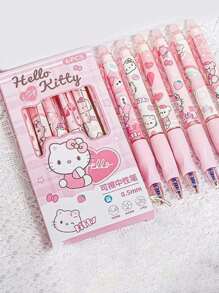 Sanrio 6Pcs My Melody Hello Kitty Kuromi Cinnamoroll Pochacco Gel Blue Pen Cute Cinnamon Dog And Friends Themed Erasable Pens Erasable Ink Stationery(Some Parts May Be Random), School Supplies,Back To School