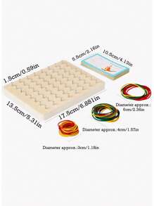 Dekoracja świąteczna Montessori Wczesna edukacja Drewniane zabawki edukacyjne dla dzieci Geometryczna kreatywna tablica do paznokci Grafika Zabawki edukacyjne dla dzieci Wczesna edukacja Matematyka edukacyjna Zabawki do gry (losowa ilość kolorów gumki)