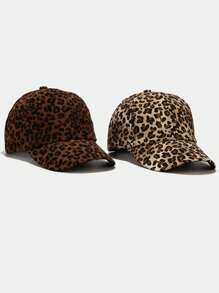 2025 New Fashion Streetwear Leopard Printing Baseball Cap Women Casual Party Headwear Outdoor UV Protection Sun Hat