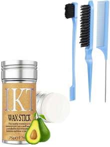 ikt 光滑服帖背头造型套装，包含发蜡、边缘梳、尖尾梳、猪鬃刷和发髻器，助您打造光滑服帖的发型 - 黑色 - 查看 14