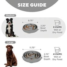 Outward Hound Fun Feeder Slo Bowl, Slow Feeder Dog Bowl, Medium/Mini, Turquoise - 灰色的 - 查看 5