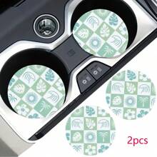 2pcs Car Cup Coaster Stylish & Durable Fast-Drying Non-Slip Car Cup Mat - One Size 2pcs - View 13