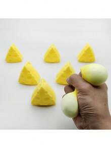 新品上市有趣可爱的奶酪挤压玩具，新奇奶酪减压球 - 彩色 - 查看 5