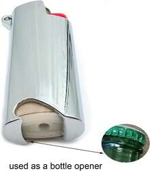 Funda multifuncional de metal, con abridor de botellas de cerveza, para encendedores de tamaño mini BIC J5