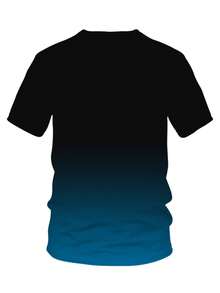 Bộ 2 món gồm áo thun và quần short nam kiểu ombre, áo thun cổ tròn tay ngắn in chữ "PARIS" kết hợp với quần short có túi dây rút, trang phục thường ngày phong cách, thích hợp cho hoạt động ngoài trời mùa hè, 100% polyester. - Nhiều màu - Xem 4