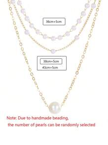 1pc European Style Pearl Necklace Jewelry For Women, Layered Versatile Retro Fashion Necklace, Suitable For Autumn/Winter Sweaters
