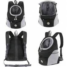 Hundetransport-Rucksack mit Aufbewahrungstaschen, kleiner Hunde-Frontträger-Rucksack mit verstellbaren Trägern, atmungsaktiver Hunde-Frontträger mit Gurt für Reisen, Wandern, Radfahren und Outdoor-Nutzung