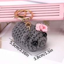 1 件 2.5 英寸可爱迷你毛绒悲伤仓鼠填充娃娃，柔软雪尼尔材质，可用作钥匙扣装饰，送给朋友、情侣、女朋友的礼物，手工工艺品 - 彩色 - 查看 6