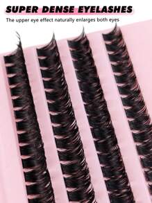 160 Racimos / 800 Racimos de Pestañas Postizas, 100D, D-Curl, Longitud Mixta de 8-16mm, Naturales y Esponjosas, Ligeras de 0.07mm y Reutilizables, Adecuadas para Vacaciones y Fiestas.
